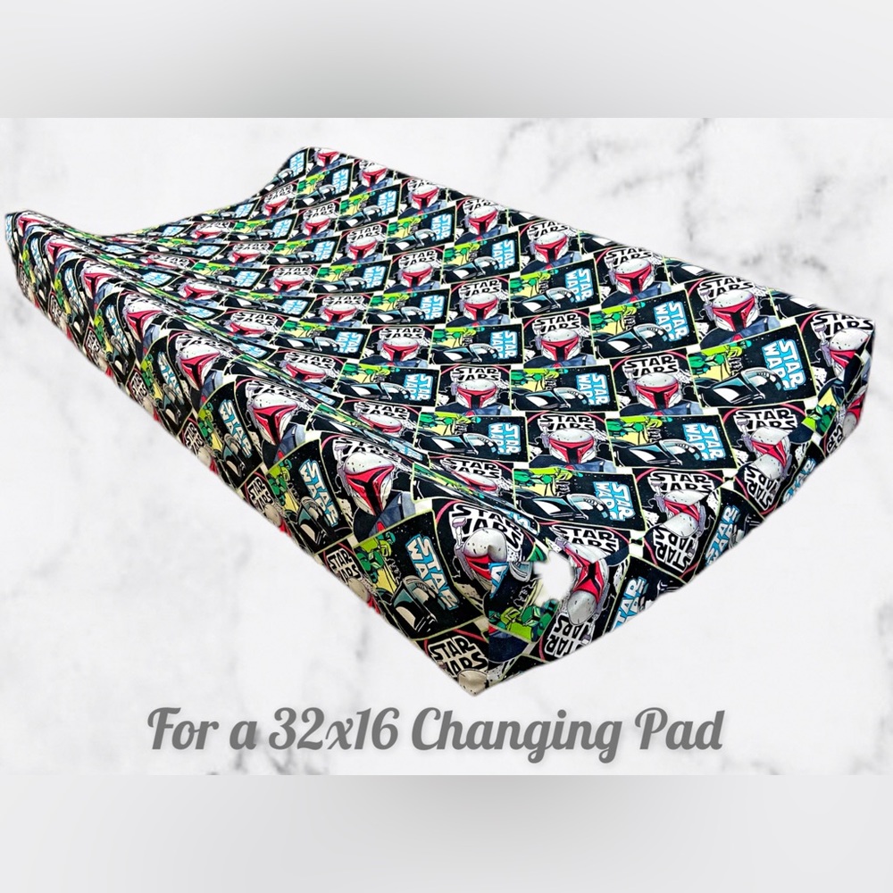 Handmade Star Wars Grogu Baby Changing Pad Cover - The Child Nursery Decor